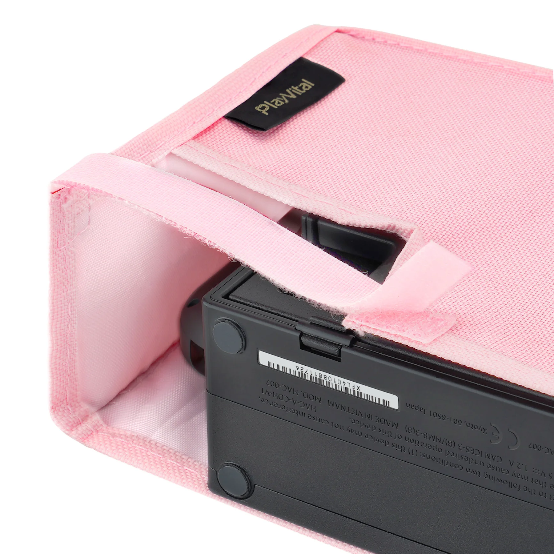 PlayVital 체리 핑크 깔끔한 안감 나일론 먼지 커버, NS 스위치 및 스위치 OLED 충전 도크용 스크래치 방지 방수 가드