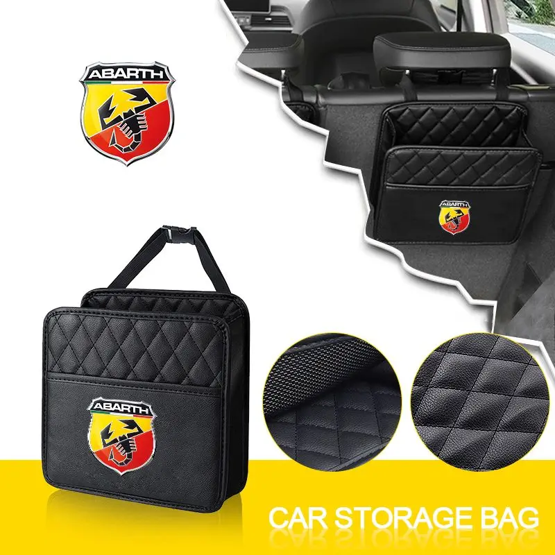

Ящик для хранения вещей на заднем сиденье автомобиля - износостойкая подвесная сумка для хранения для Abbas Abarth Punto 124/125/500 Stilo Ducato, автомобильные аксессуары