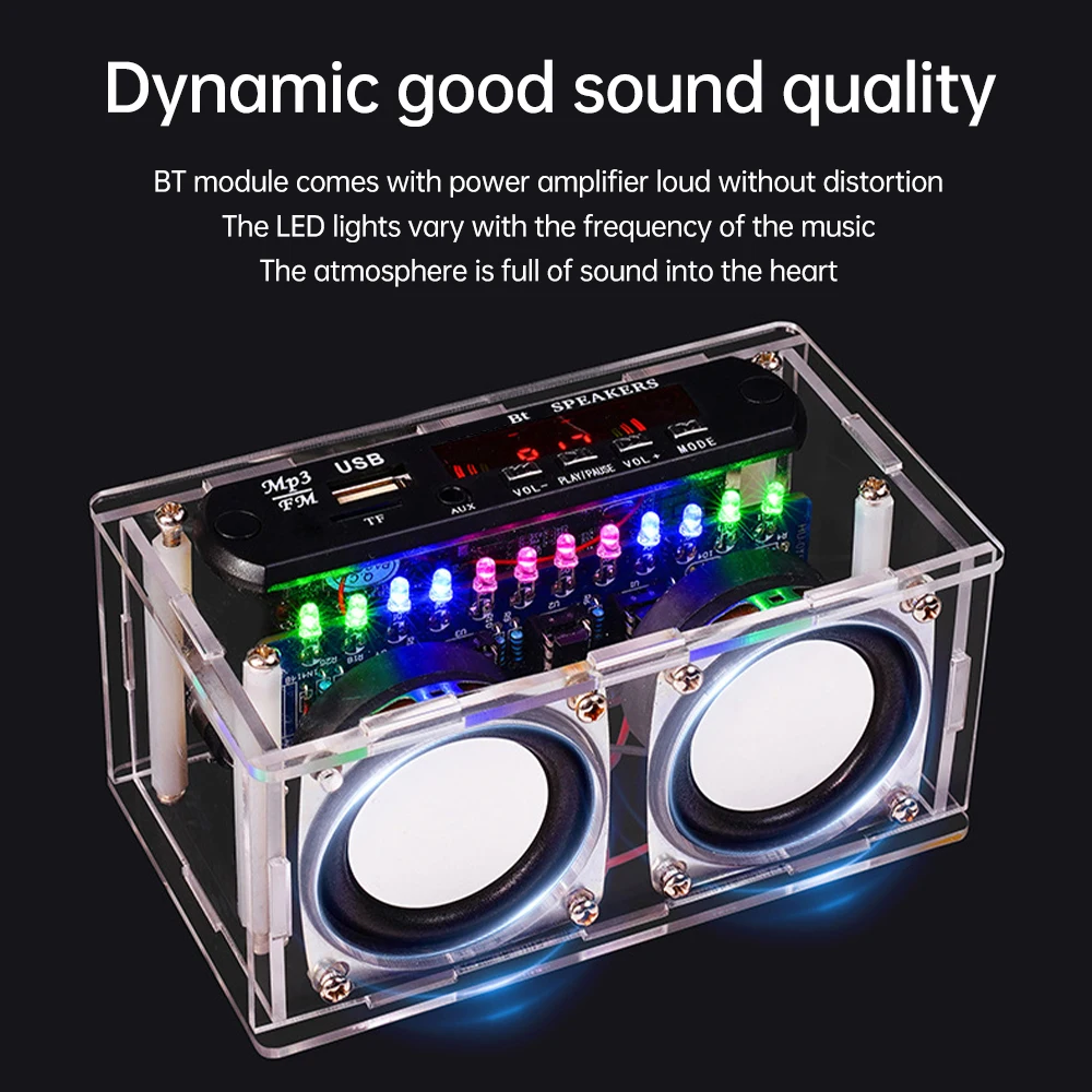 DIY Bluetooth-Lautsprecher-Bausatz 87,5-108 MHz FM-Radio Lötprojekt Elektronische Übungsbaugruppe Lose Teile Enthalten – Detail 5