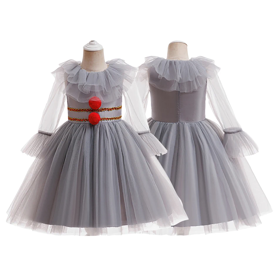 

Детская юбка для рождественской вечеринки, дня рождения, одежда для девочек, детское платье клоуна, платья принцессы, костюмы Джокера на Хэллоуин для девочек