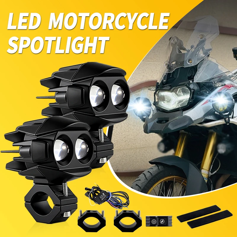 

1Set LED Auxiliary Fog Light Motorcycle 6000K Headlight For BMW F800S F 800 S 2006-2011 Universal White&Yellow Driving Lamp 80W