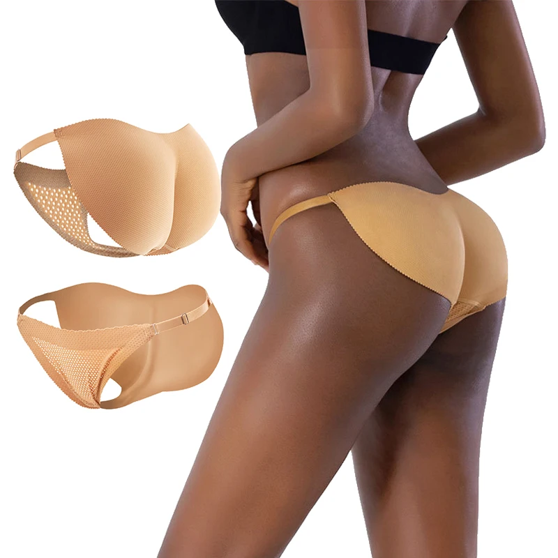 Bragas acolchadas de silicona para levantador de glúteos, potenciador de cadera, pantalones cortos de realce, Tanga Invisible, ropa interior moldeadora de cuerpo de culo falso