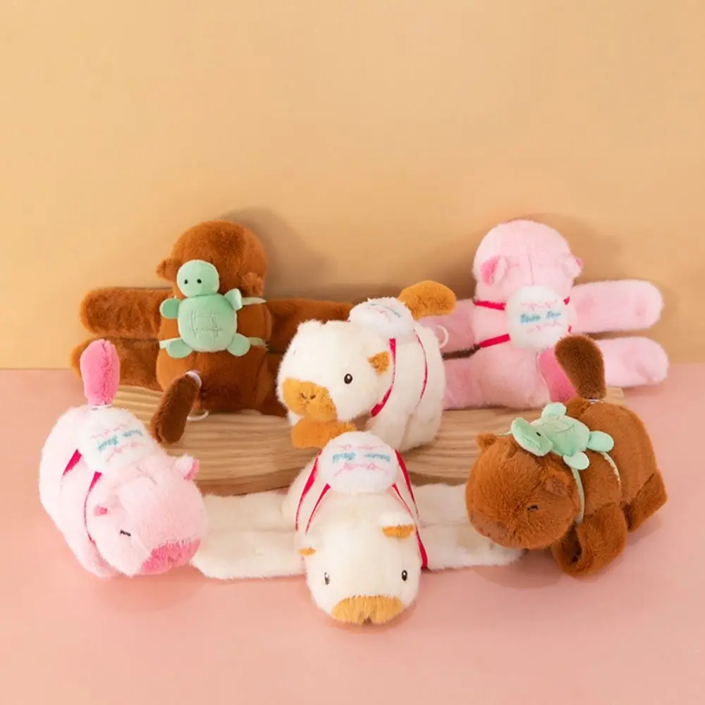 Capybara หนู Slap Bracelet Series กระดิกหางจําลองตุ๊กตา Plush Slap Bracelet ตุ๊กตาน่ารักสไตล์ข้อมือ