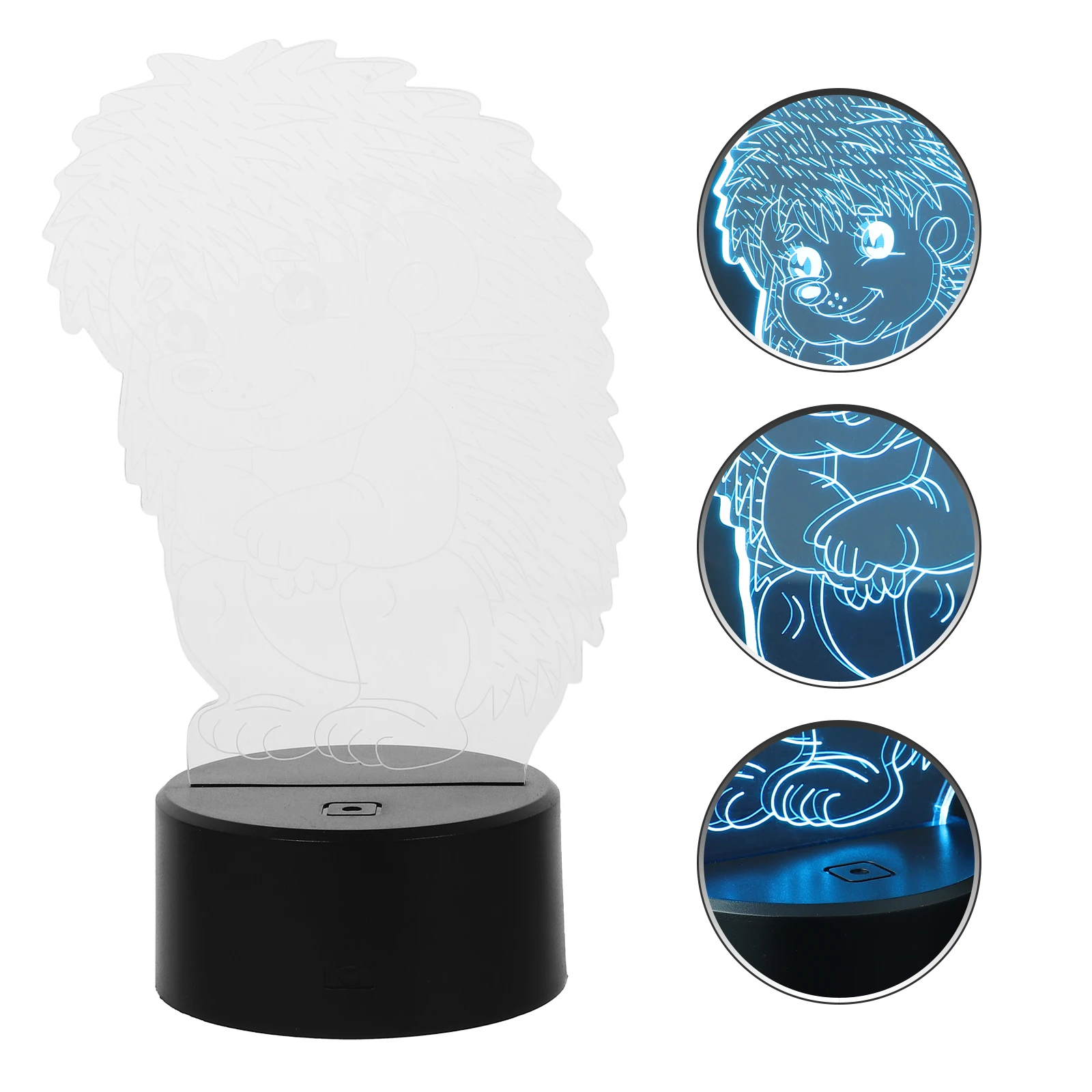 

3D Led Night Light Touch Switch 7 Colors Changeable Decorative Bedroom Bar Cafe Shop Decoration 3D Hedgehog Light
