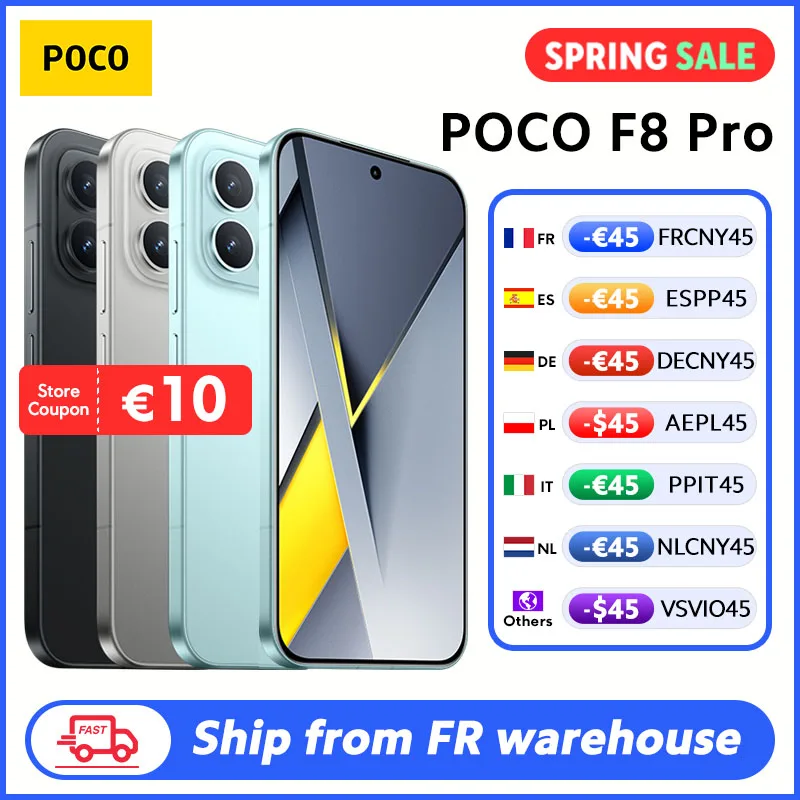 【Światowa Przedpremiera】Smartfon POCO F8 Pro 5G Global Version z procesorem Snapdragon ®   8 Elite 6,59-calowy wyświetlacz HyperRGB AMOLED 120 Hz 6210 mAh NFC
