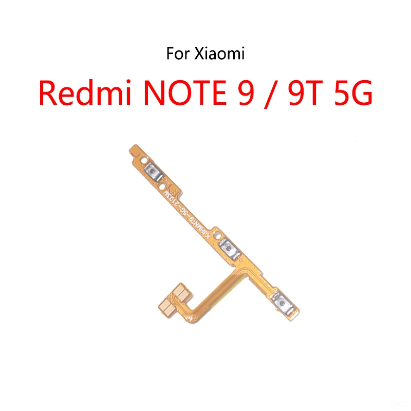 Power Button Switch Volume Mute Button On / Off Flex Cable For Xiaomi Redmi NOTE 9 5G / Redmi NOTE 9T