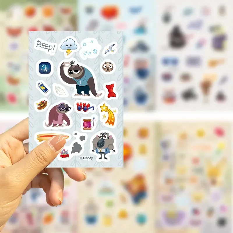 8 teile/satz Cartoon Zootopia 2 Serie Collage Diy Disney Anime Nette Judy Nick Faultier Tiere Aufkleber Tagebuch Dekoration Kinder Geschenke