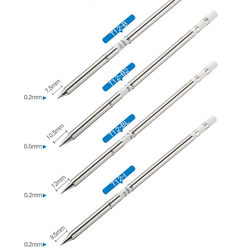 T12-DL32 D24 D16 Shape D series Solering iron tips welding tools for T12 Handle OLED&STC-LED T12 Soldering station FX9501 Handle