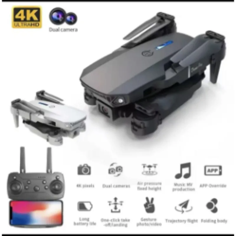 

Professional Mini Remote Control Drone E88 4K HD Aerial Camera WiFi FPV Foldable Quadcopter RC Helicopter Children's Toy Gift