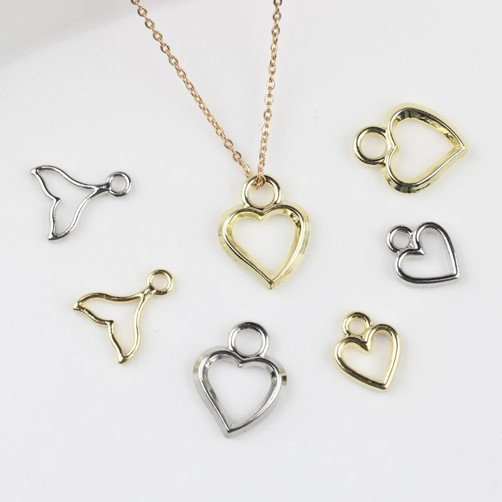 

10 шт., подвески в форме сердца с хвостом кита, кулон, серьги, ожерелье, браслет, аксессуары для изготовления ювелирных изделий, украшения ручной работы, подарки