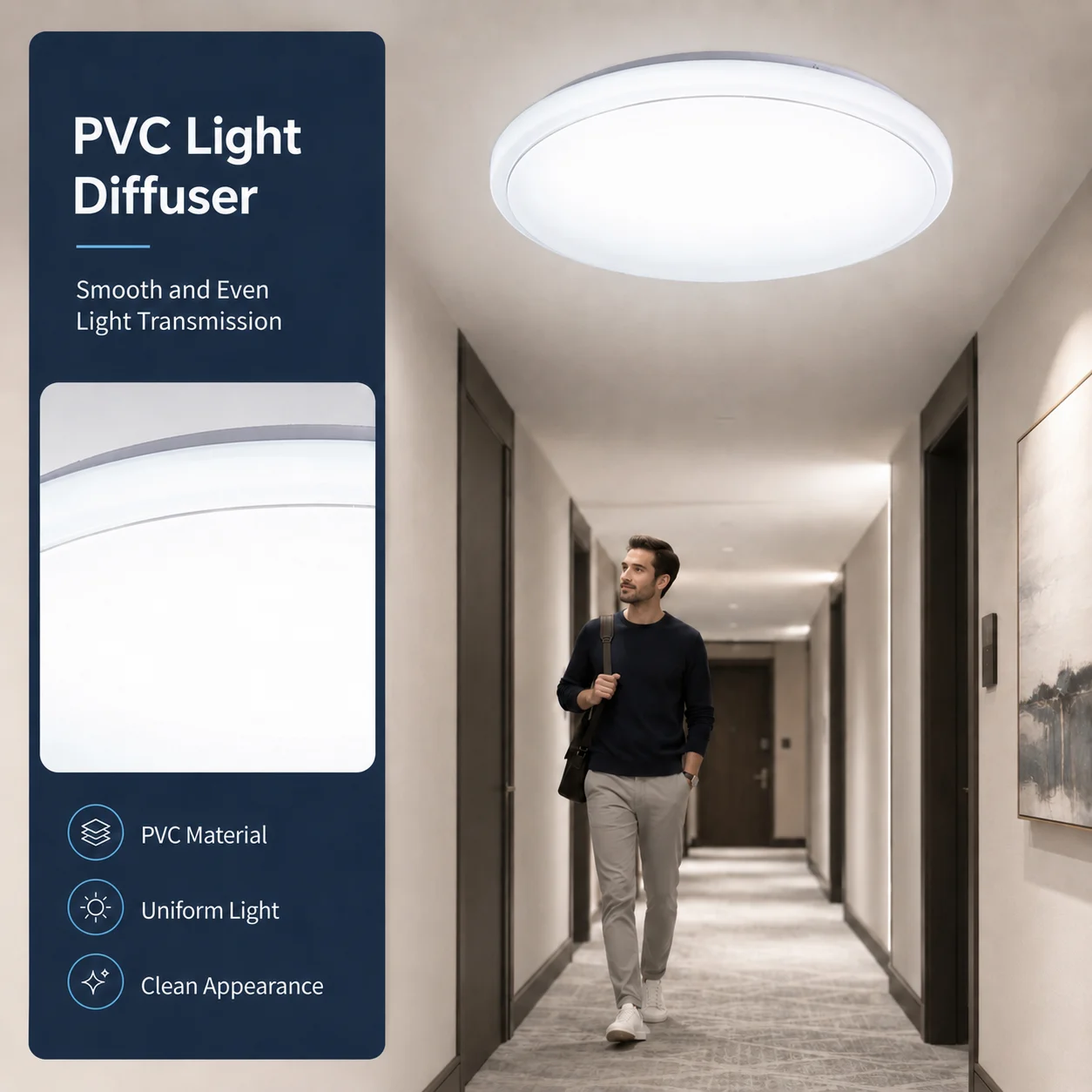 Plafonnier LED moderne 36W, lumière blanche, 85-265V, tension universelle, design rond étoilé pour chambre à coucher, balcon, couloir
