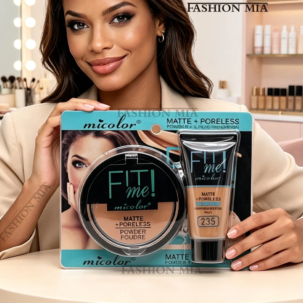 2 IN 1 Tanning Foundation Full Concealer Waterproof Base Cover Dark Circles Sun Protection Matte Black Skin Face BB Cream Makeup