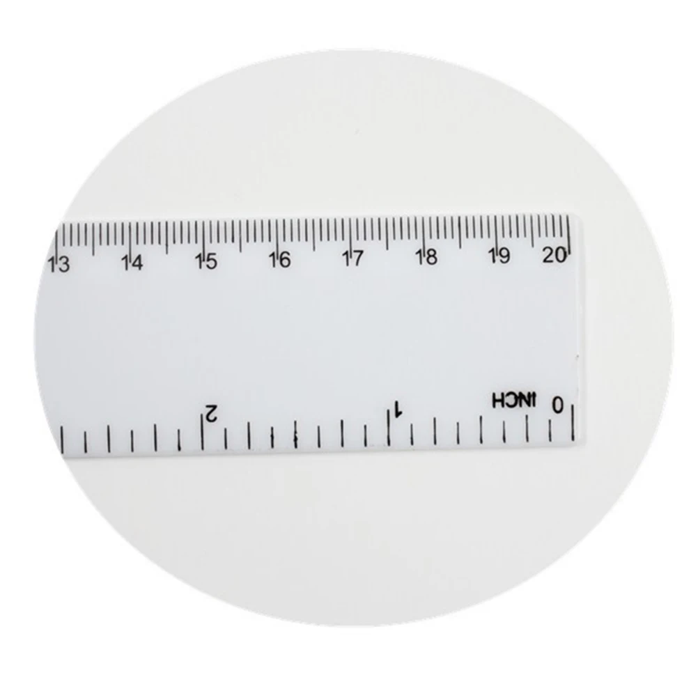 

4 Pcs Straight Ruler Dual Measure Centimeter Inch Plastic Math Geometry Measuring Tool Study Office Library Students