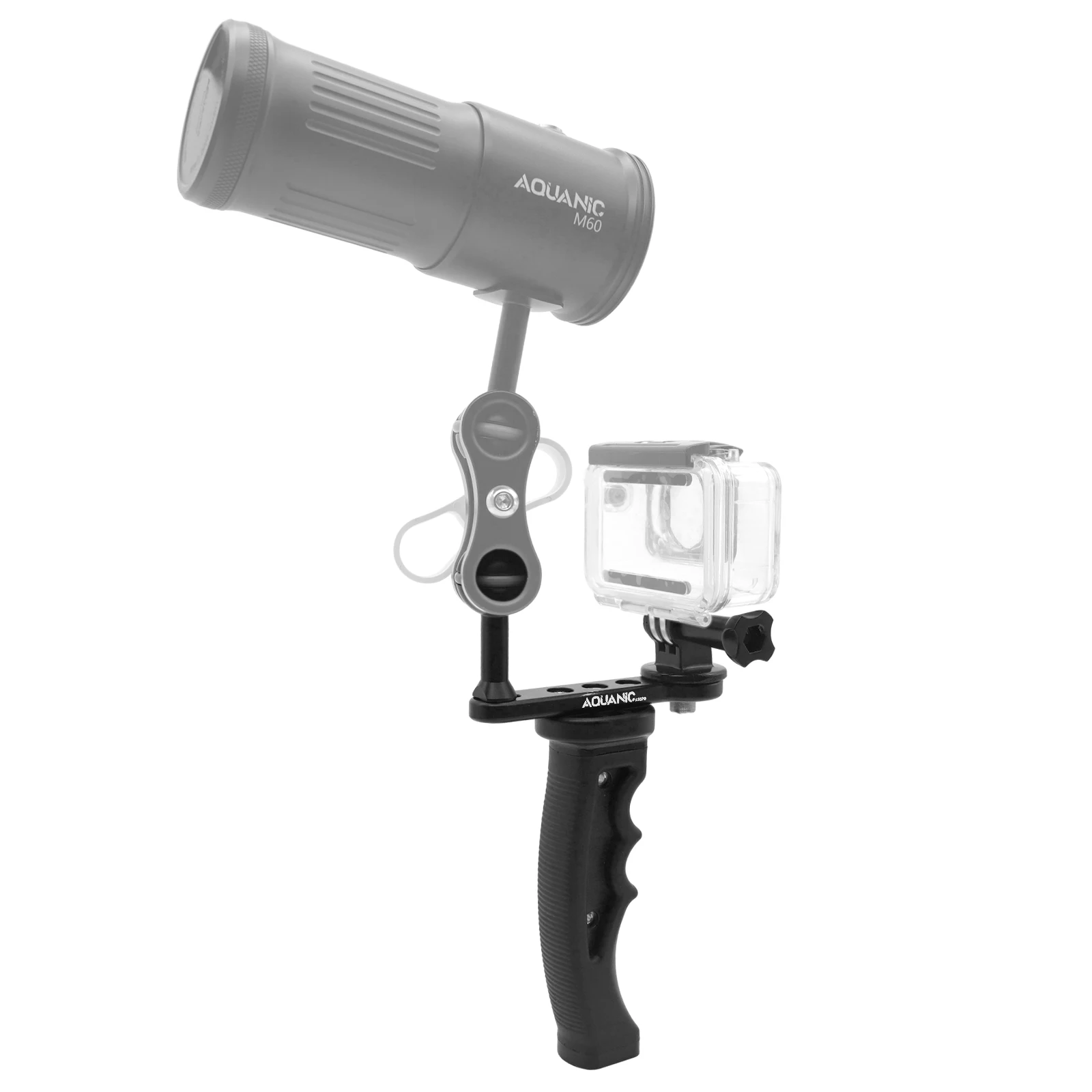 Aquanic Handheld Single ball head stand, dive light stand, Gopro accessories, insta360 Ace pro Camera waterproof housing stand