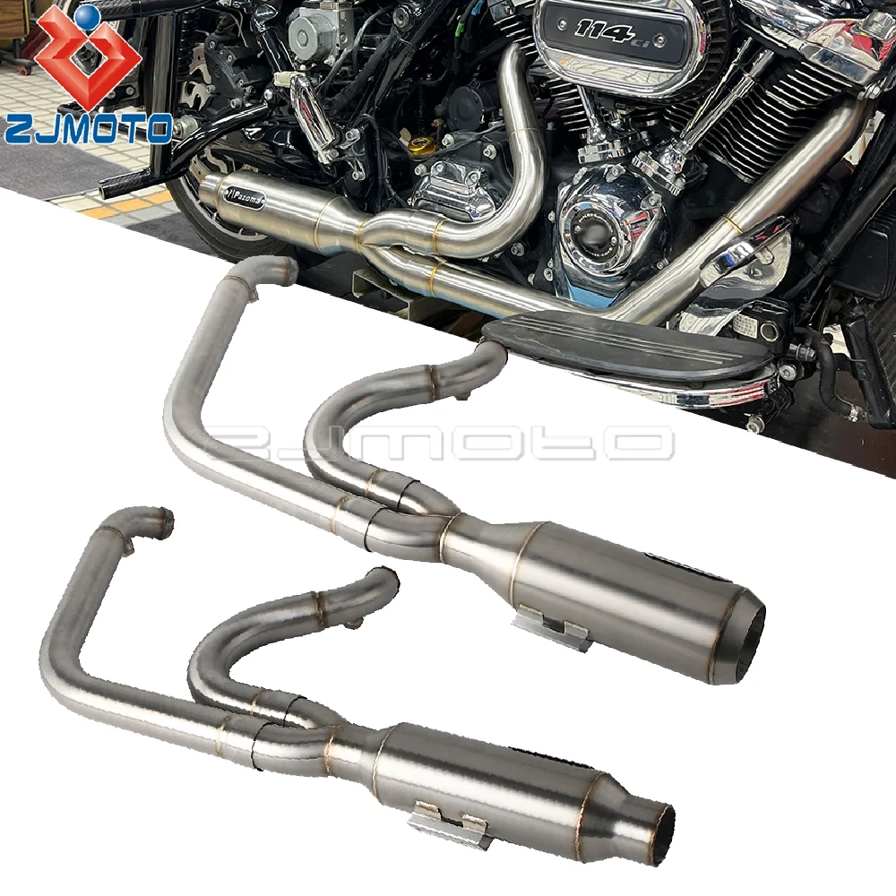 

Для Harley M8 Touring Electra Glide Road King Street Glide Road Glide 2017-2025 мотоциклетный полный глушитель Escape Pipe