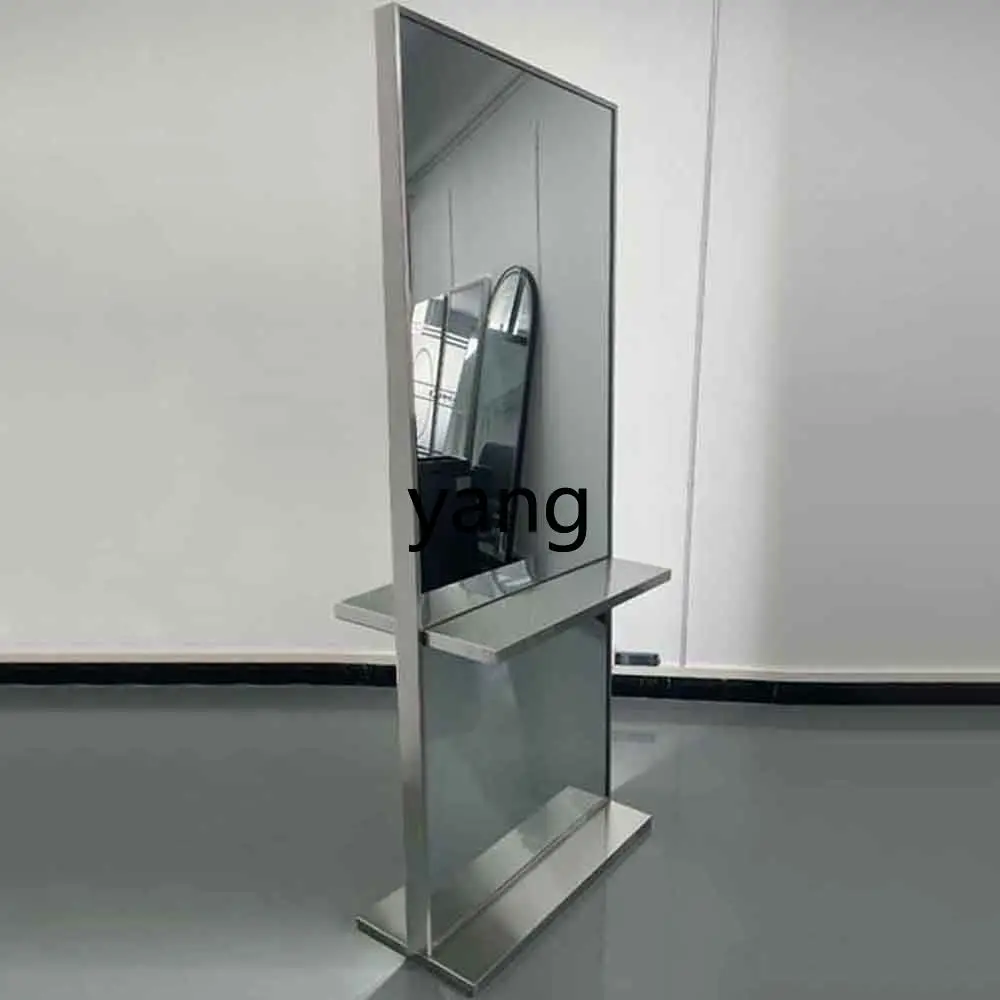 

LH removable hair salon mirror barber shop mirror table hair salon special single and double-sided stainless steel