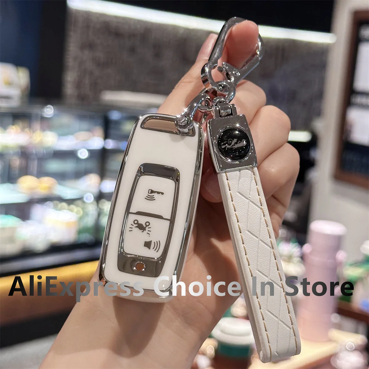 Key Fob Cover wIith Keychain for Honda Adv 350 PCX 125 PCX160 AV 350 SH350i VISION 110 2021 2022 2023 Smart Remote Key Holder