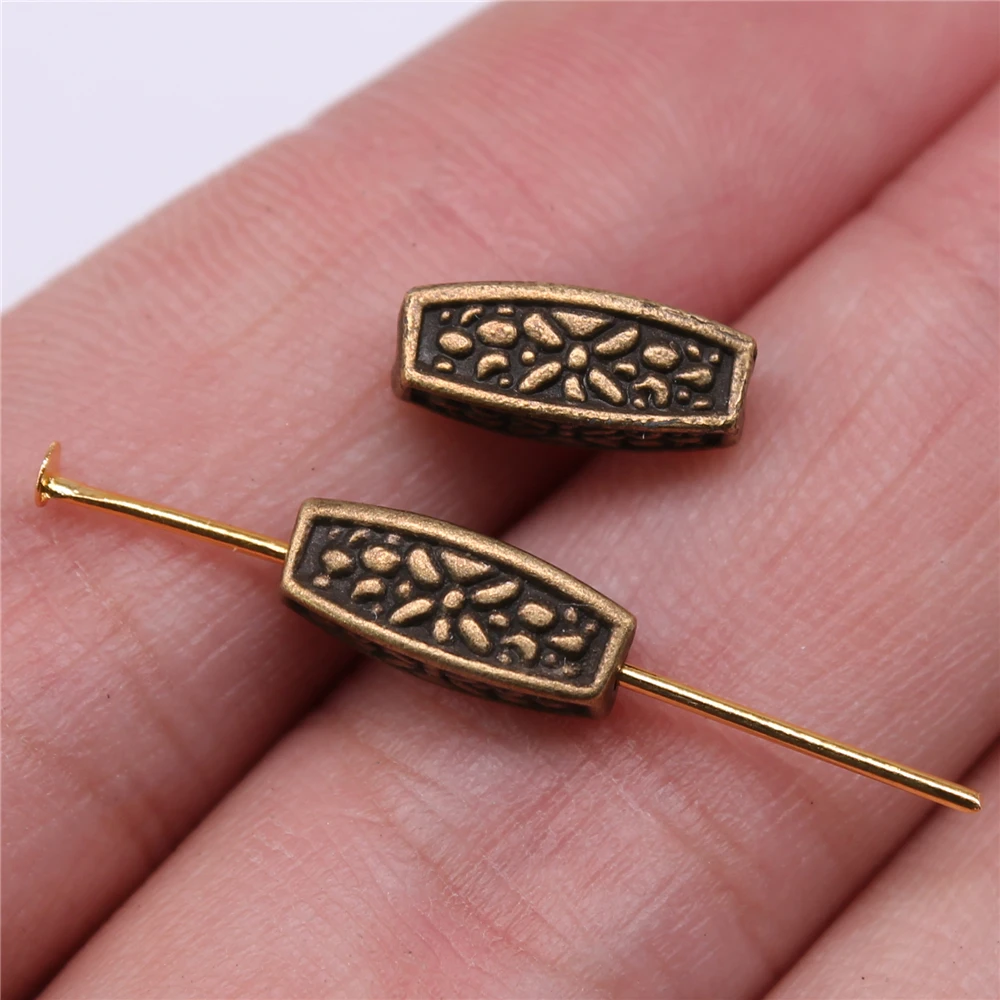 WYSIWYG 10pcs Trendy Jewelry Findings Handmade Diy Craft Long Carved Beads 3 Colors Charms 5x13mm