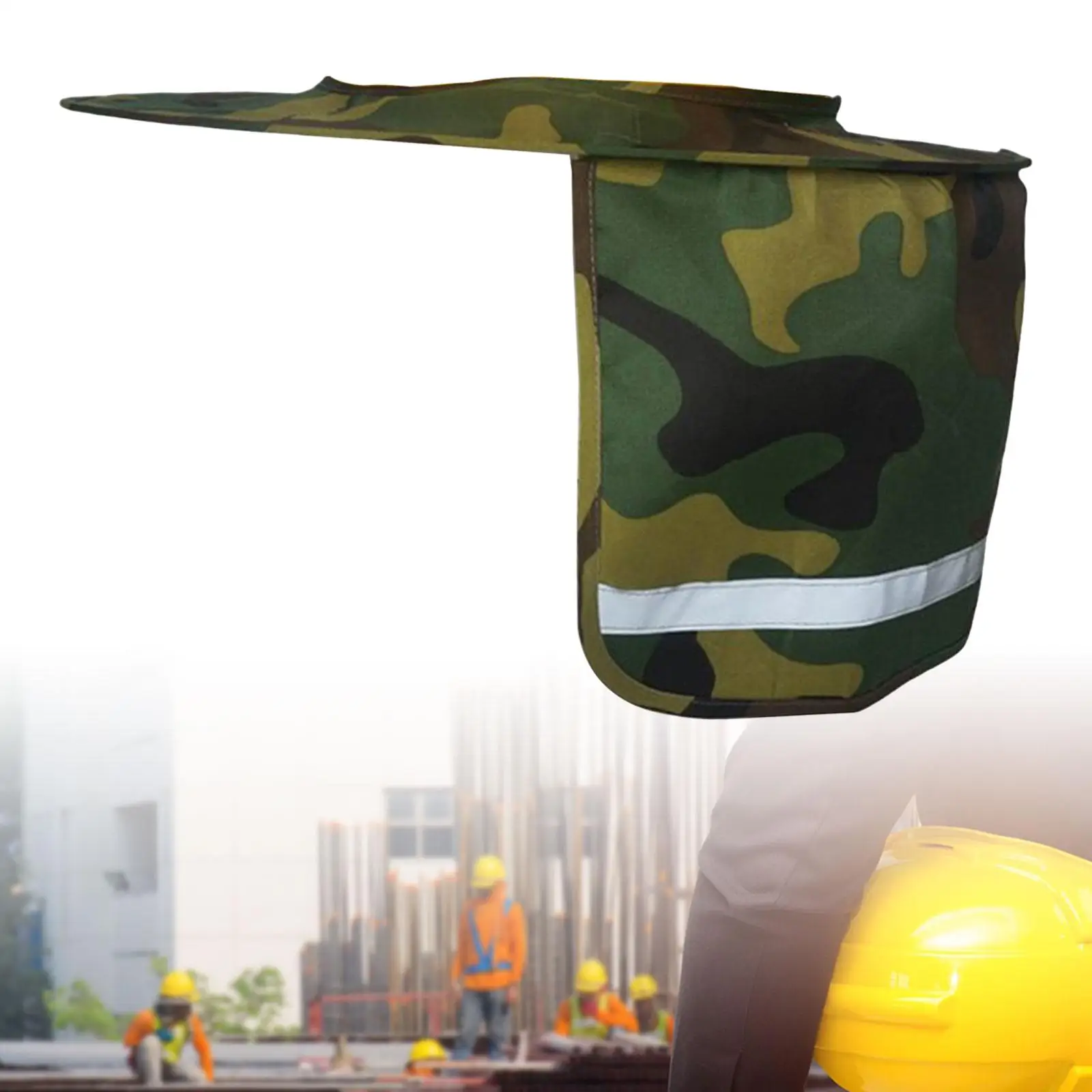 Hard Hat Sun Shade with Neck Protection Reflective Sun Shield Outdoor Safety Cover for Construction