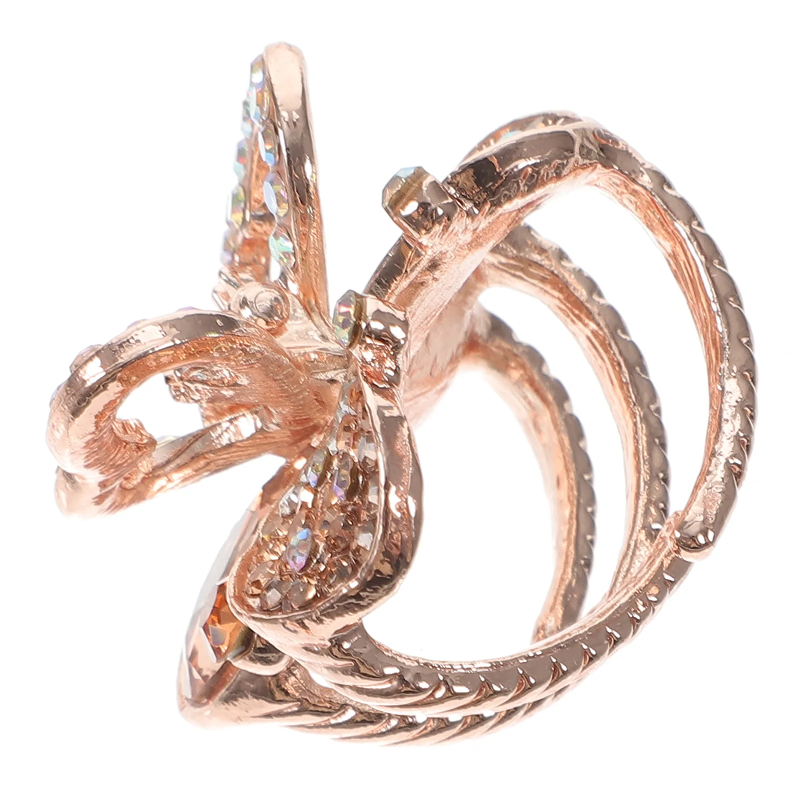 

Rhinestone Hair Clips Small Butterfly Claw Barrettes Decorative Girls Accessories Shiny Elegant Birthday Wedding