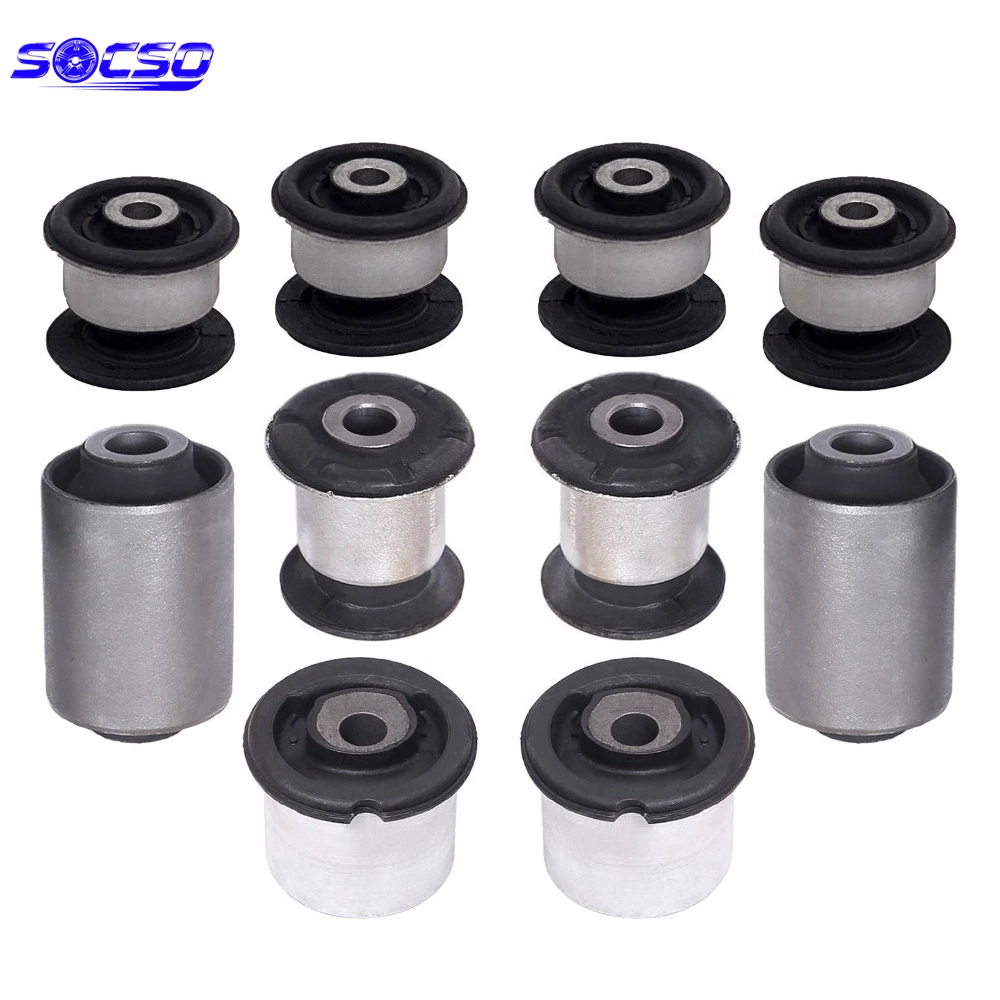 10PCS Front Upper Lower Control Arm Bushing Kit for VW Touareg Q7 Porsche Cayenne 7L0407183A 7L0407183 7L0407182E 95534124203