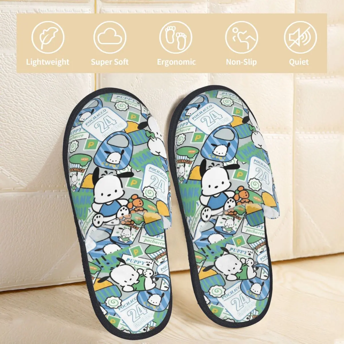 Sanrio Character Indoor Slippers with Memory Foam Slipper Gift for Women Men House Shoes with Anti-Skid Sole