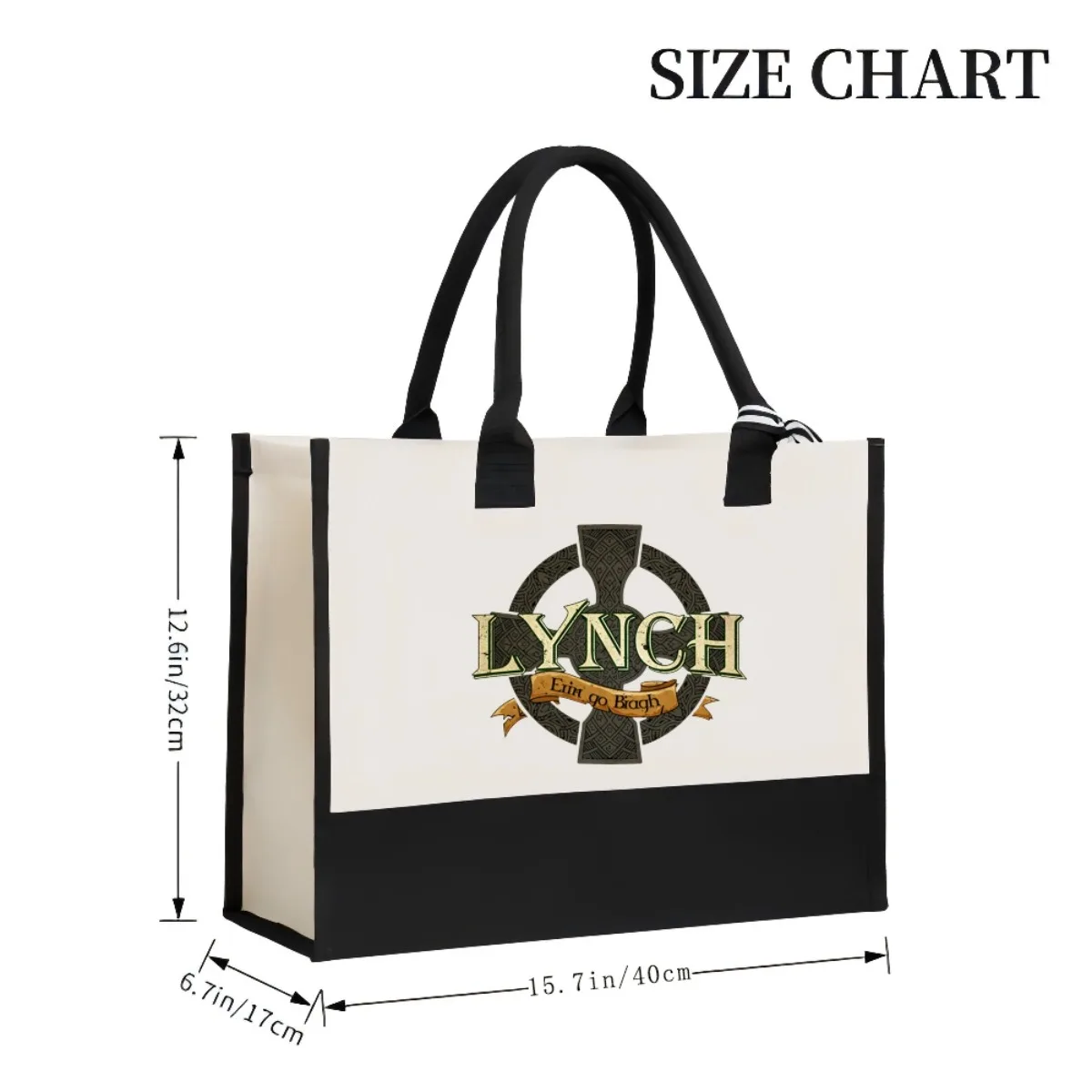 LYNCH 2026 جديد وصول موضة عملية واسعة قابلة لإعادة الاستخدام حمل حقيبة نمط طباعة 2 لهجة الثقيلة حقيبة كتف كبيرة لجميع D
