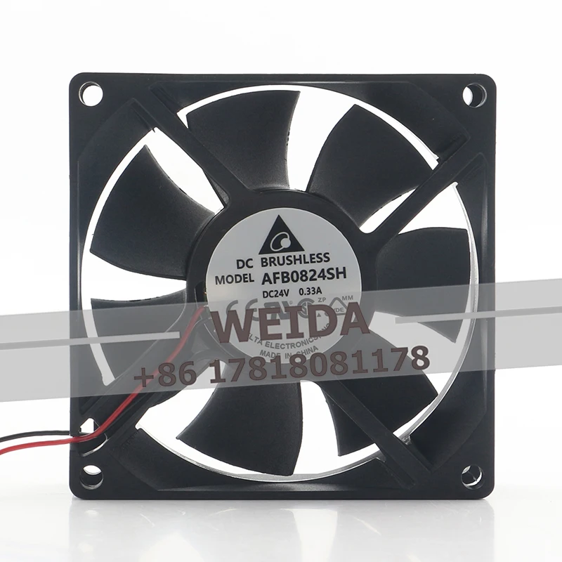 Delta 8025 24V 0.33A AC EC large air volume measurement Double ball inverter 8CM AFB0824SH cooling fan