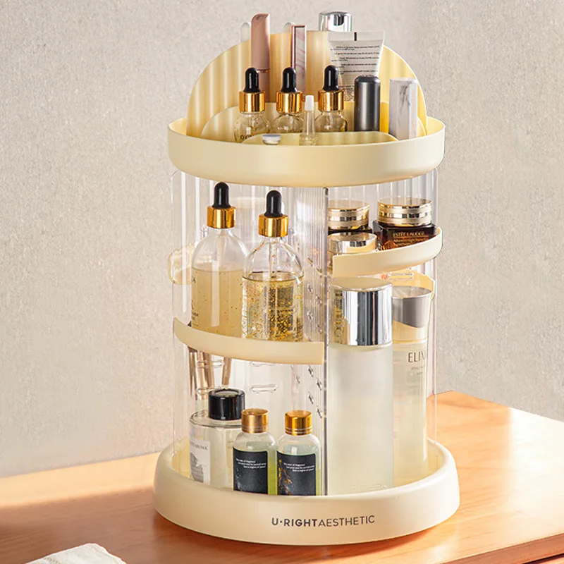 Rotating Perfume Shelf Desktop Organizer Acrylic Premium Feeling Cosmetic Display Dresser Organizer Shelf