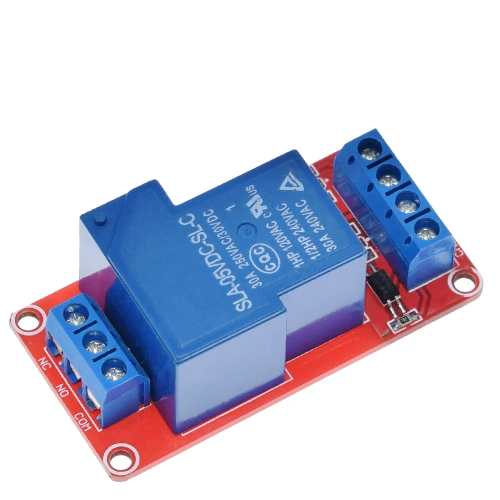 TZT  5V 30A Two-way isolation relay module High/low level trigger 5V 30A 1-Channel Relay Module+Electronic With Optocoupler