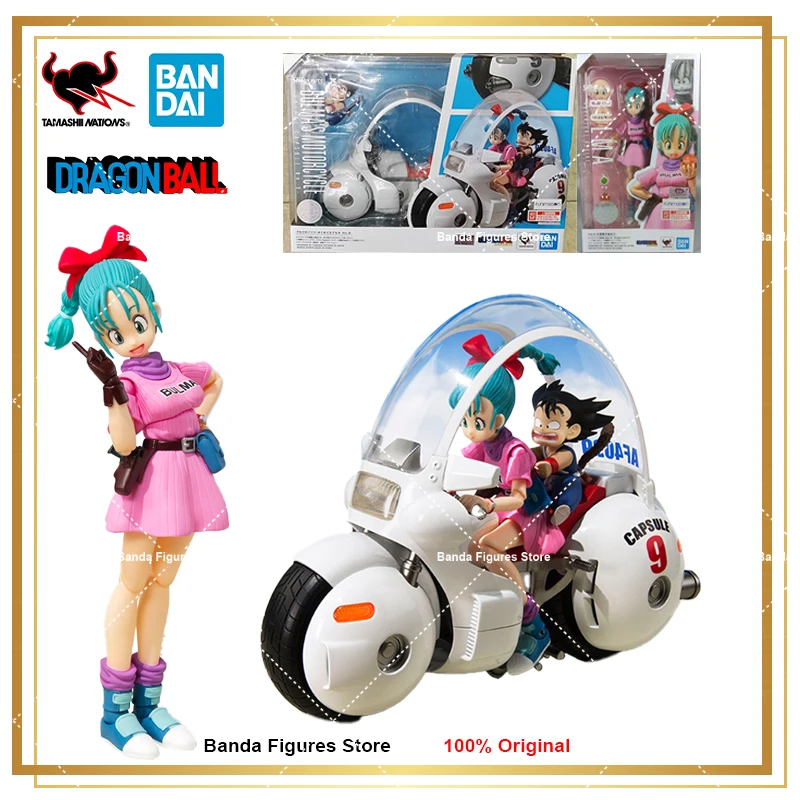 

Original Bandai S.H. Figuarts Shf Dragon Ball Bulma/Bulma's Motorcycle In Stock Anime Action Collection Figures Mode Toys