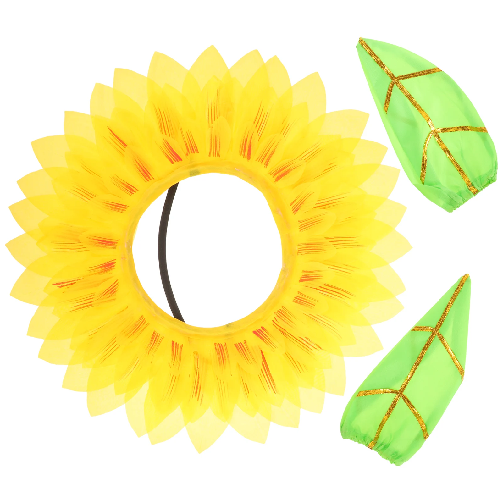 

1 Set Sunflower Headwear Gloves Included Cosplay Flower Headgear For Party Performance Props Halloween Sunflower Hat Flower