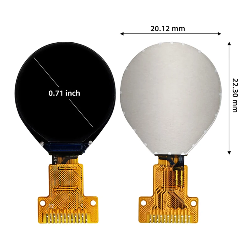 1Pc Display 0.71 Inch TFT LCD Display Module Round RGB 160*160 GC9A01 Driver 8PIN SPI Interface 160x160 PCB For Arduino