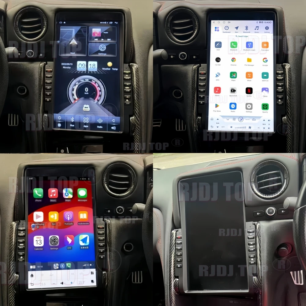 

13.6'' для Nissan GT-R GTR R35 2008-2017: автомагнитола Android Auto, мультимедийный плеер, беспроводной CarPlay, автостереосистема, GPS-навигация, 5G, Bluetooth