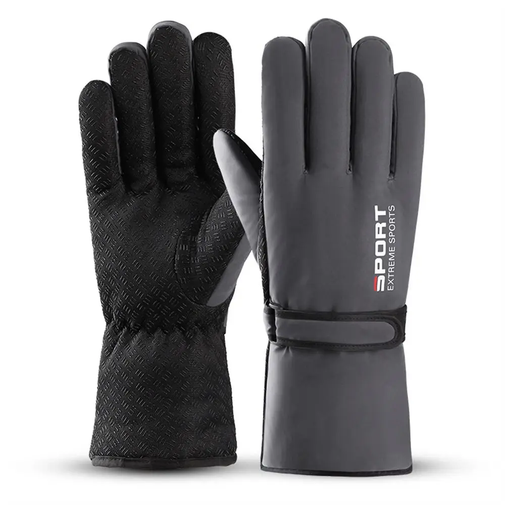 Keep Warm Winter Ski Gloves Waterproof Windproof Thickened Full Finger Gloves Non-slip Multifunction Men Mittens Outdooor