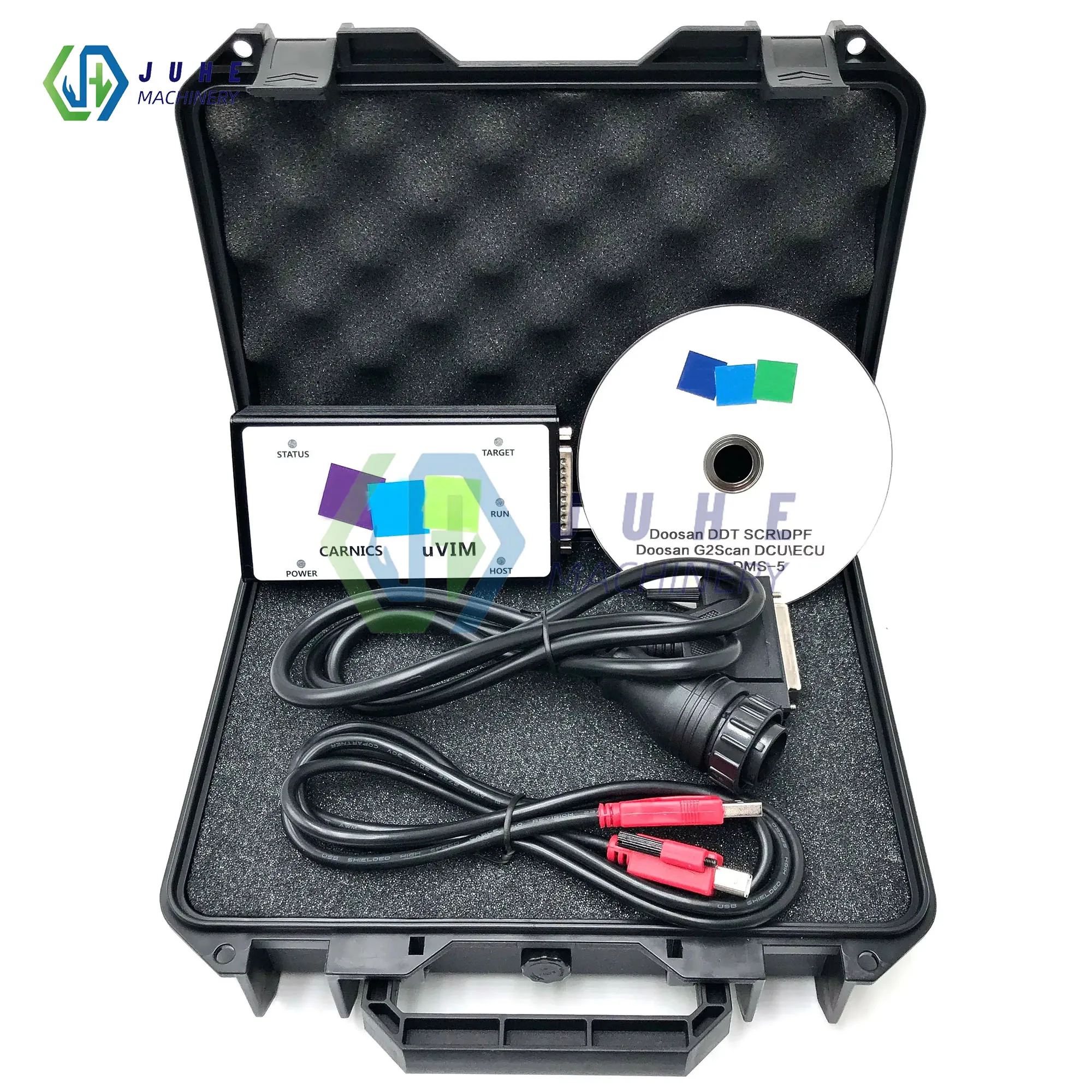 For Doosan uVIM Diagnostic Tool Excavator Forklift Engine fault Scanner detection OBD Interface DDT CARNICS SCR DPF DCU ECU+G2