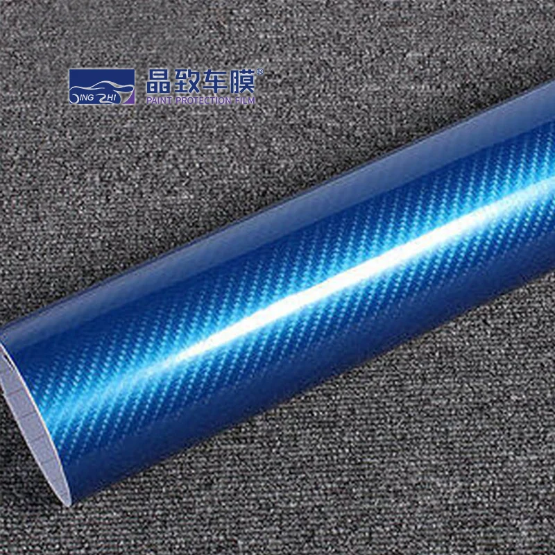 

3D Carbon Fiber Film/carbon Fibre Vinyl Wrap/carbon Fiber Vinyl Car Wrap 1.52*30M Dark Blue Color