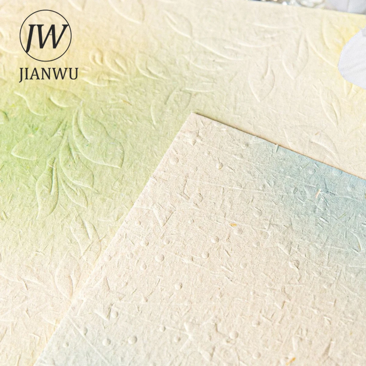 JIANWU Color Blush Series Vintage Watercolor Smudged Texture Collage Memo Pad Material Paper Creative DIY Journal Stationery