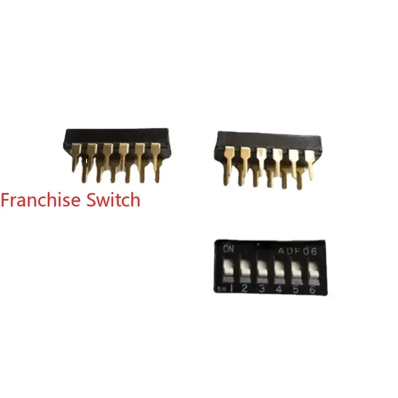 

10 шт. DIP-переключателей ADF06, 6-позиционные, 6-контактные, шаг 2,54 мм, позолоченные, плоские, с кодировкой