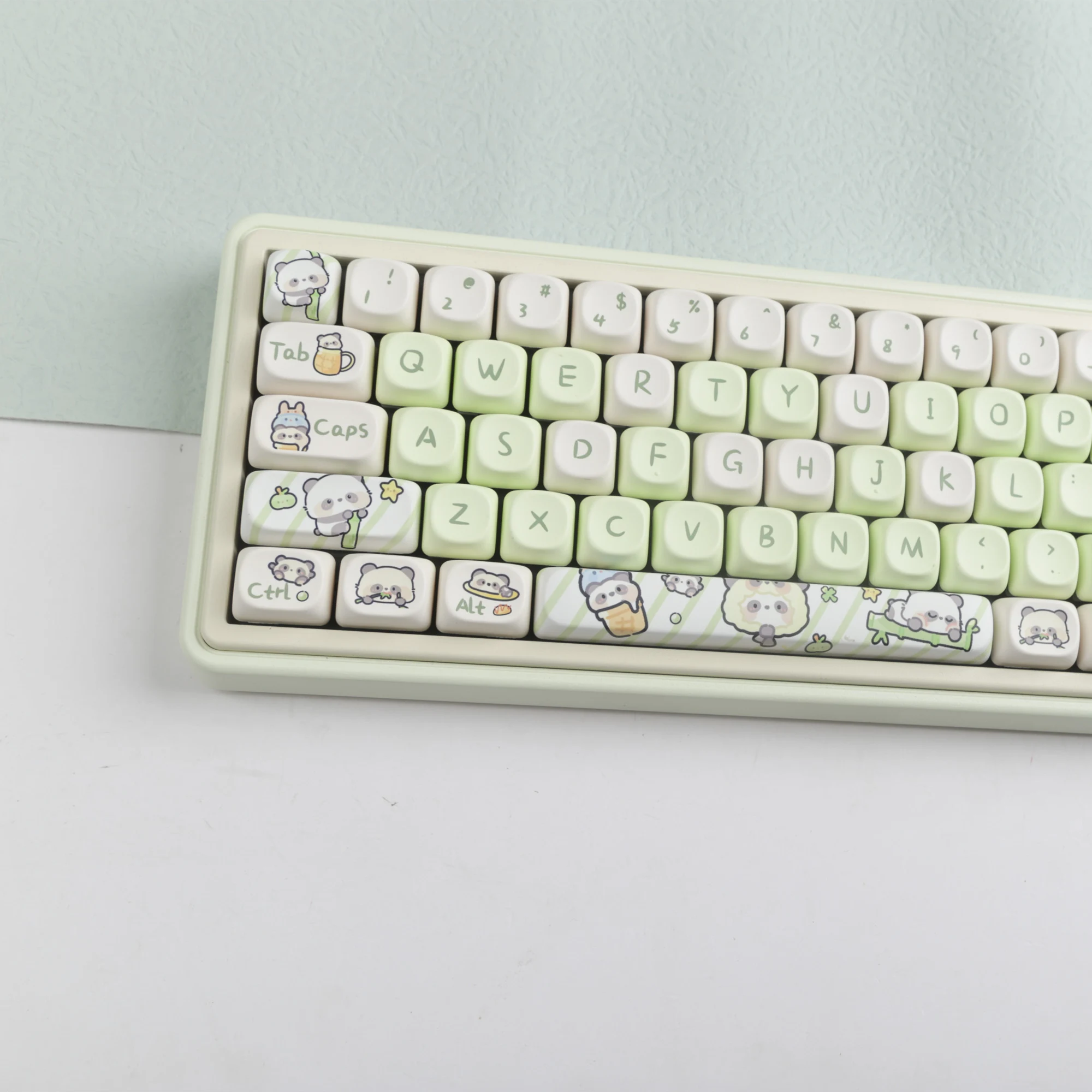 Imagem -05 - Panda Keycap Conjunto com Full Keycap Sublimação Corante Mecânica Perfil Moa 140 Chaves