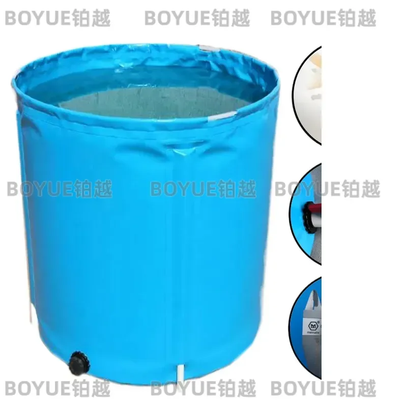 Thickened PVC Canvas Round Foldable Pool Portable Outdoor Bathtub Movable Fish Tank for Kids Swimming and Fry Breeding Water