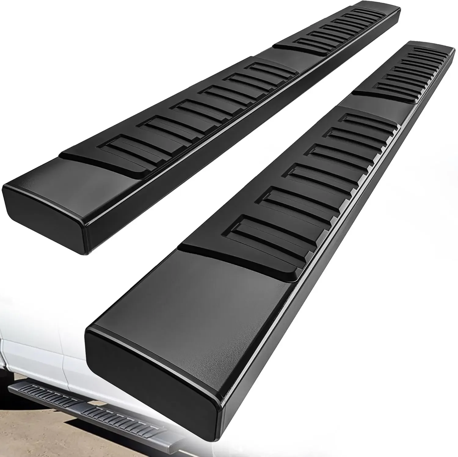 

6 Inches Running Boards Compatible with 2015-2024 Chevrolet Colorado/GMC Canyon Crew Cab, Aluminum Black Side Steps Ne