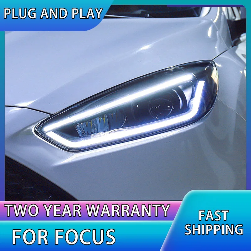 Car Styling for Ford Focus 3 2015-2017 Headlights LED Headlight DRL Lens Double Beam Bi-Xenon HID car Accessories