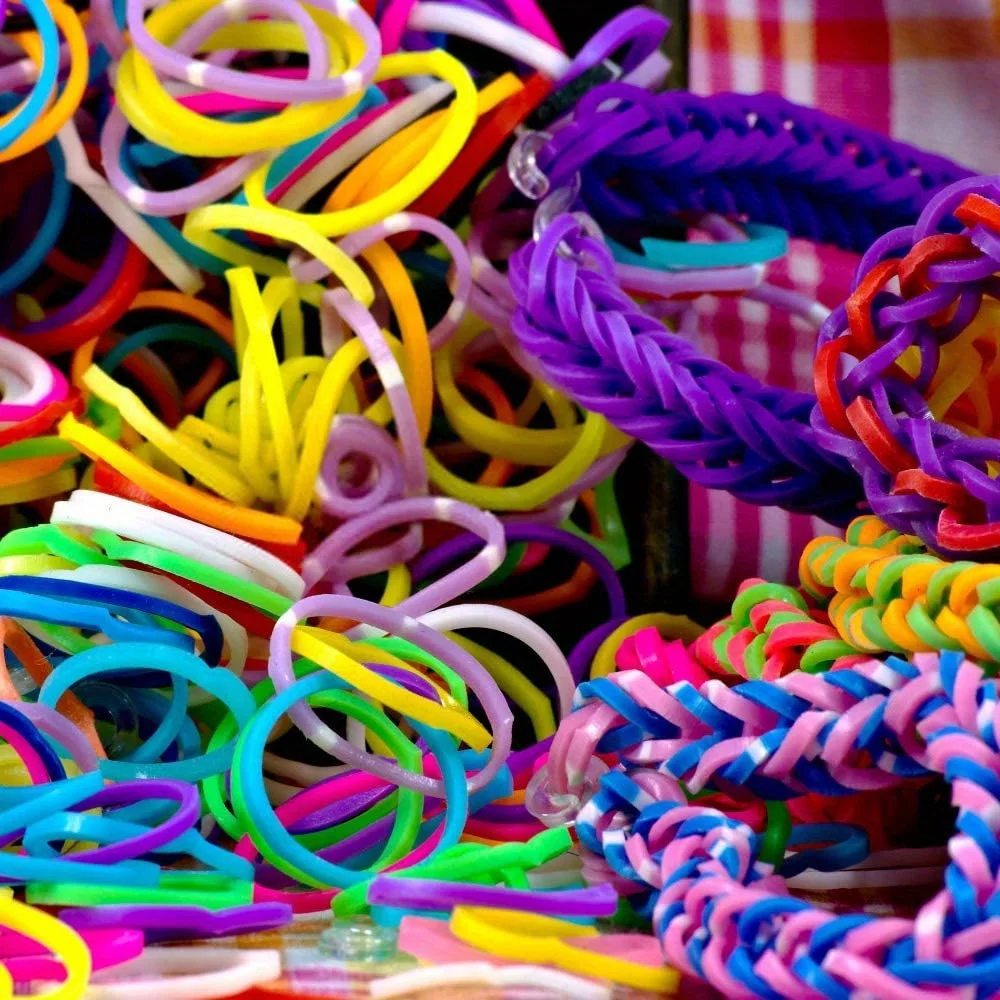 2000pcs-7260pcs Rubber Band Bracelet Kit, Loom Bracelet Making Kit Rubber Bands Refill DIY Bracelet GirlBirthday Gift Toys
