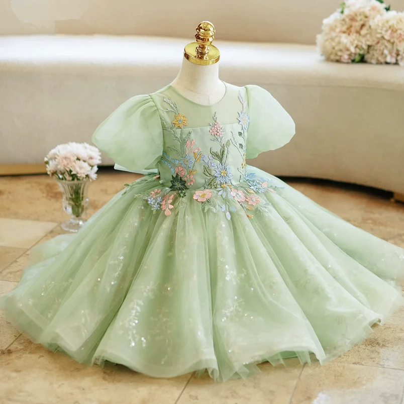 Neue Kinder-Hochzeitskleidung, Gastgeberin-Kleid für Klavierauftritte, Geburtstagsfeier-Mädchenkleider A5072, Großhandel für Mädchen-Abendkleider – Detail 6