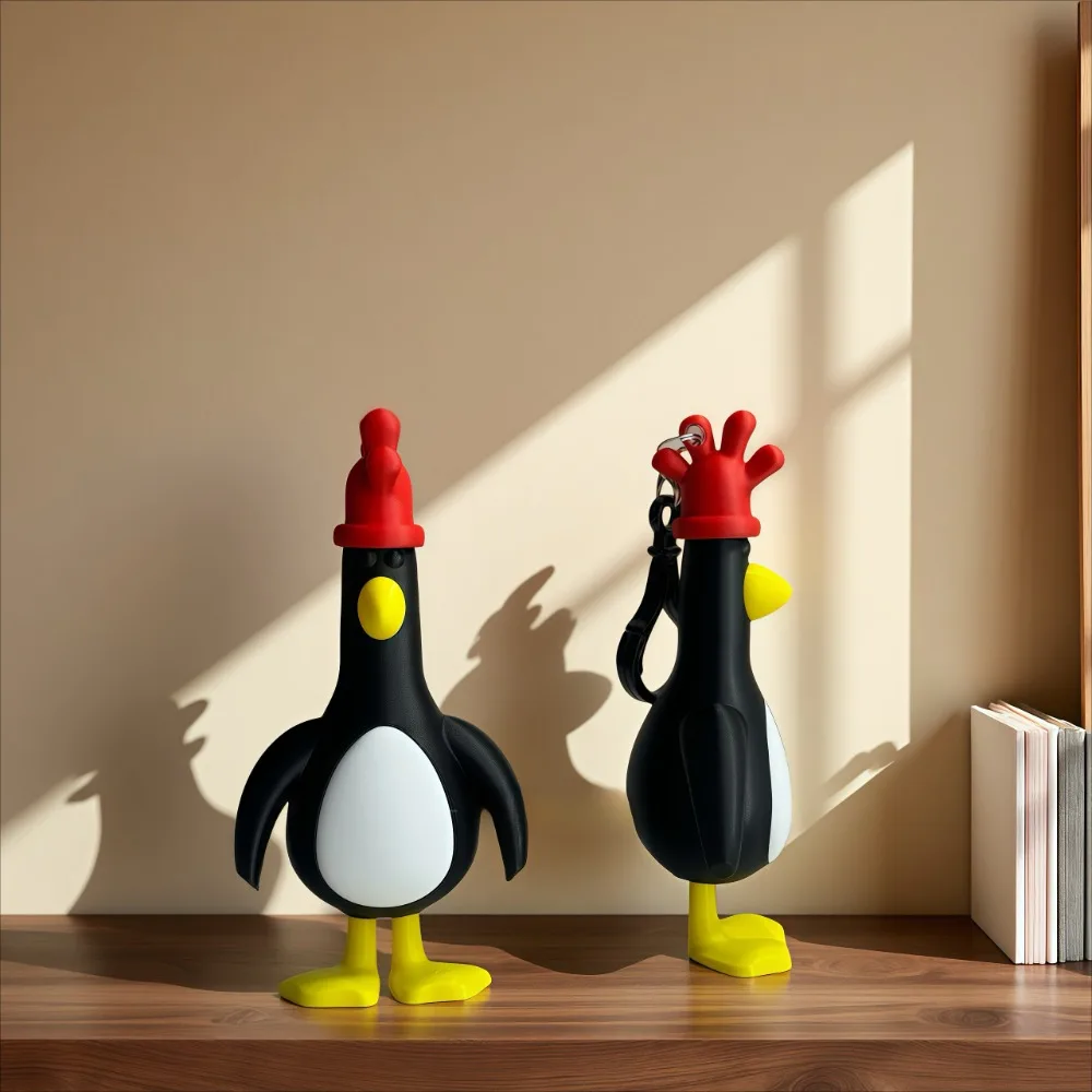 

Feather McGraw Cartoon Penguin 3D Design Plastic Hanging Ornament & Desk Accessory Home Decor Anime Character Figurine Style