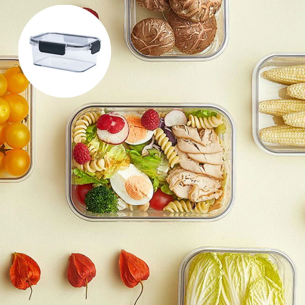 

Refrigerator Seal Box Airtight Food Storage Container Leak Proof 360 Degree Rubber Ring Freezer Resistant to -20°C Oil Odor