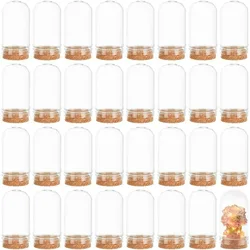 32Pack 15ml Glass Jars Decorative Bottles with Cork Stoppers Cloche for Wedding Party Favors Arts Mother's Day Decorations