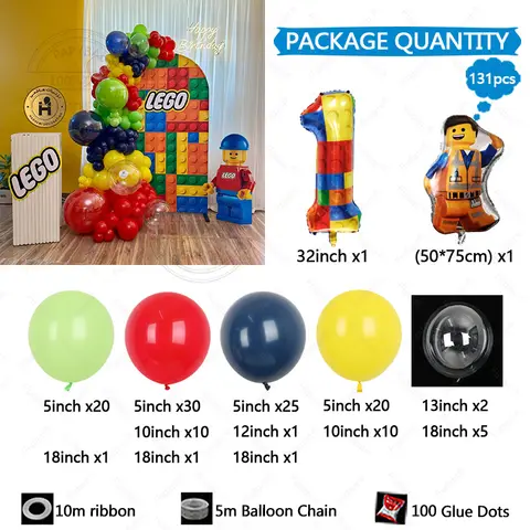 8 best sales लेगो जन्मदिन की सजावट - №2