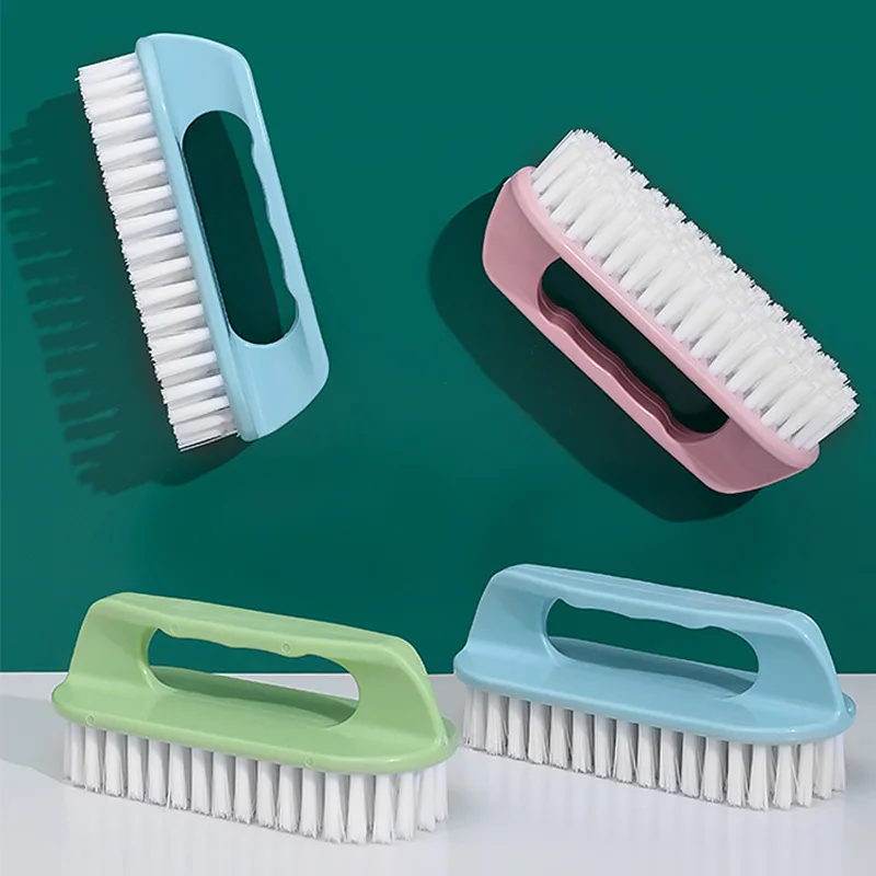 Household Plastic Laundry Brush Soft Hair Shoe Cleaning Multi-functional Shoe Washing Machine Clothes Board Brush Blue Green